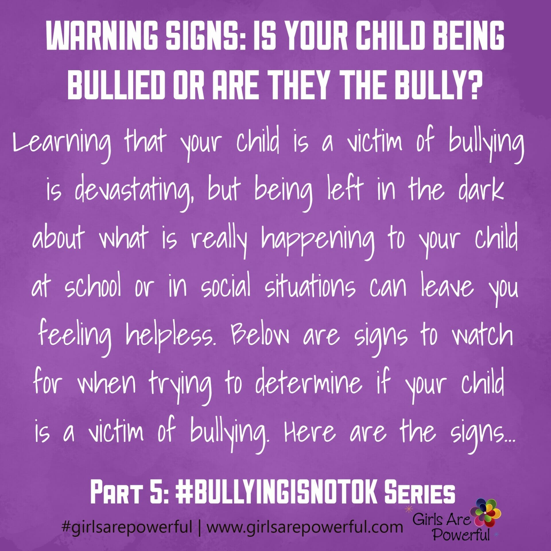 Warning Signs: Is Your Child Being Bullied Or Are They The Bully ...